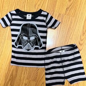 Hanna Andersson Organic Star Wars Darth Vader Short John Pajama Set
